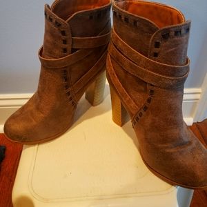 Venus Stacked Heel Booties